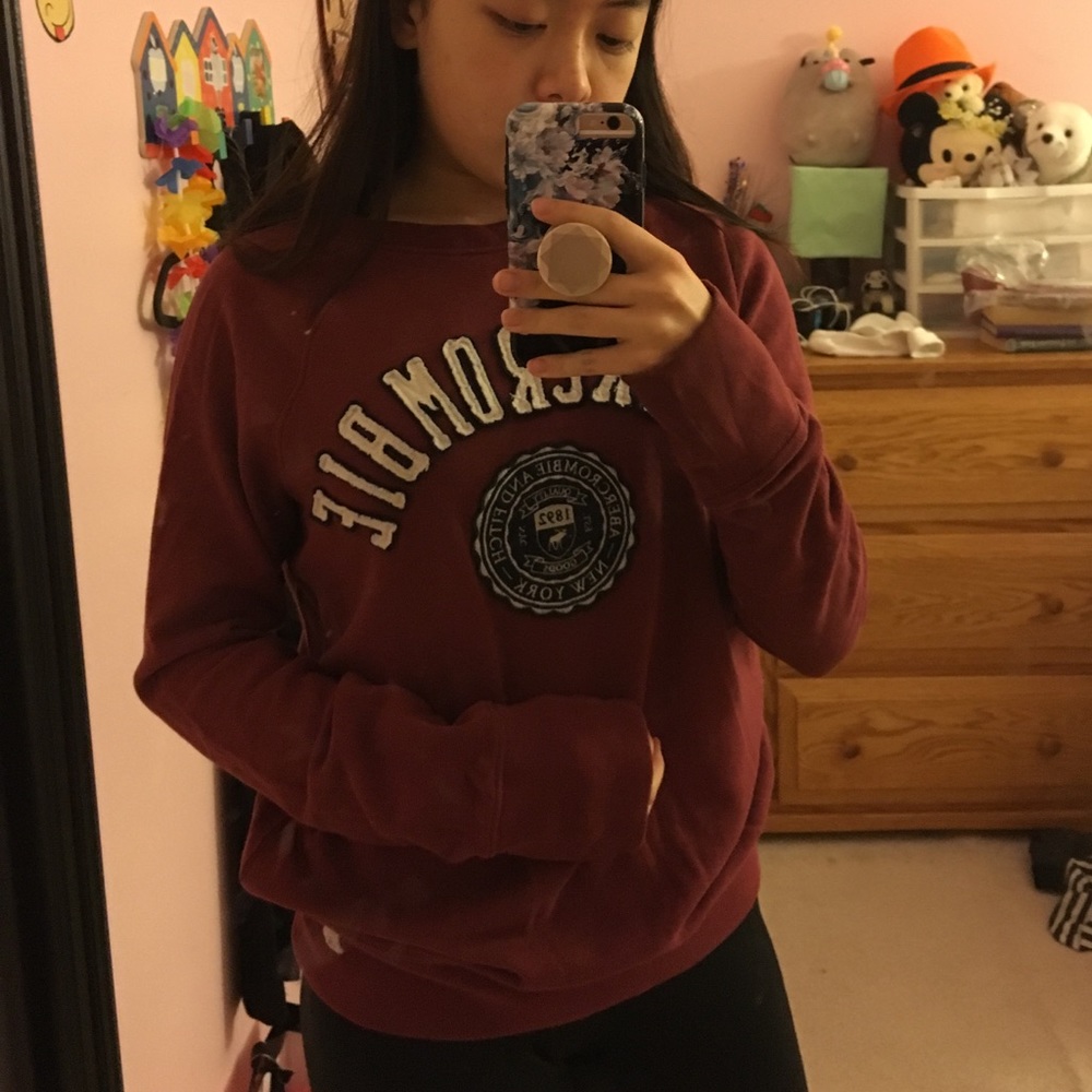 Red Abercrombie and Fitch sweather